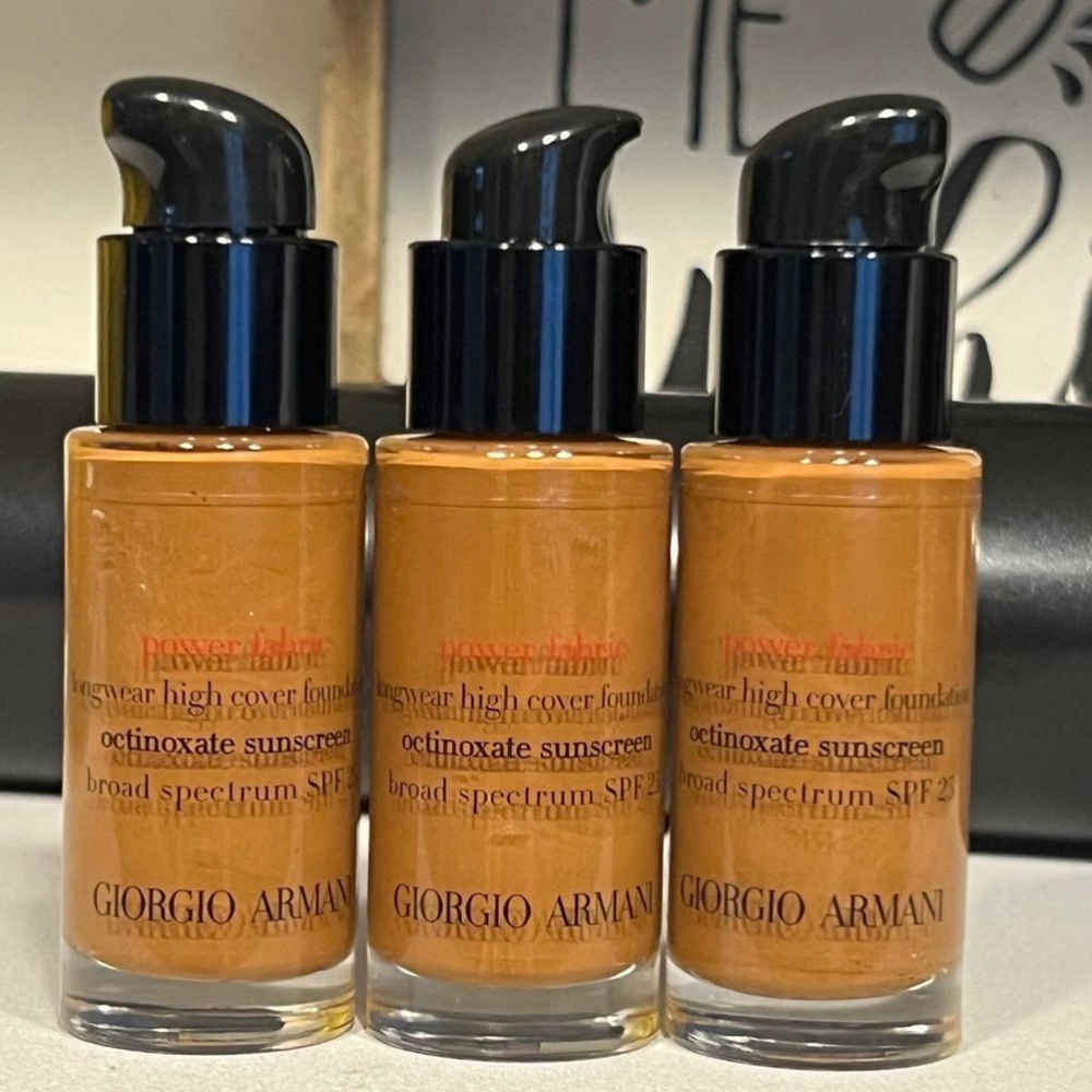New Giorgio Armani Powder Fabric Foundation Color #12 3 Bottles